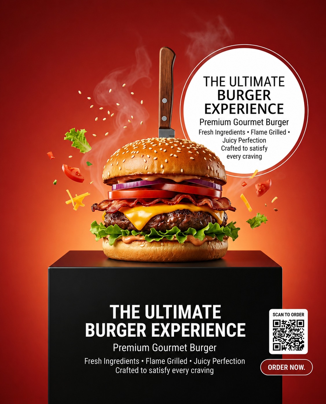 The Ultimate Burger Experience — graphic design by Business Hunters