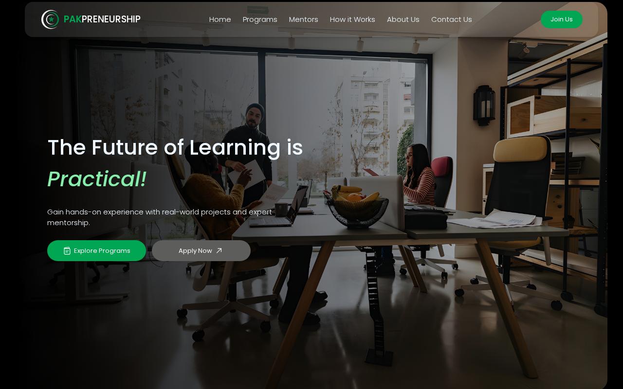 Pak-Preneurships website built by Business Hunters